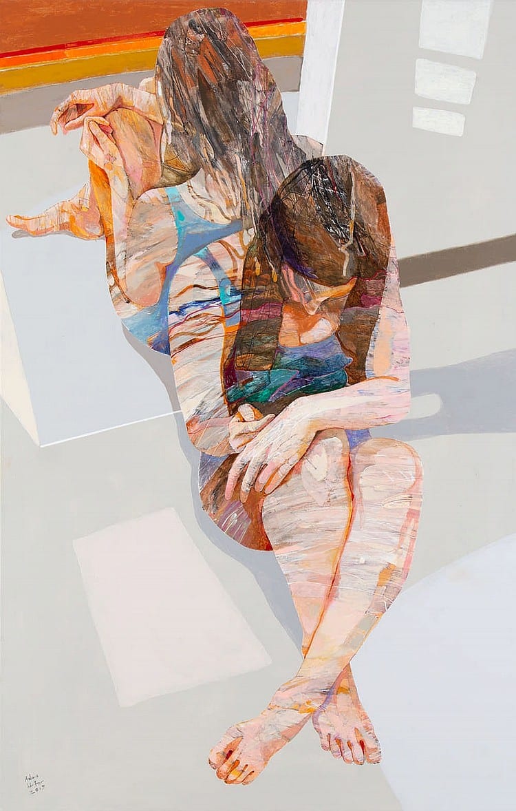 Adam Wator comparable auction result: adam wator b 1970 double 2019 140 x 90 cm