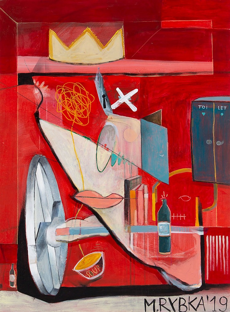 Mateusz Rybka comparable auction result: mateusz rybka b 1986 get know with the content of leaflet 2019 100 x 74 cm