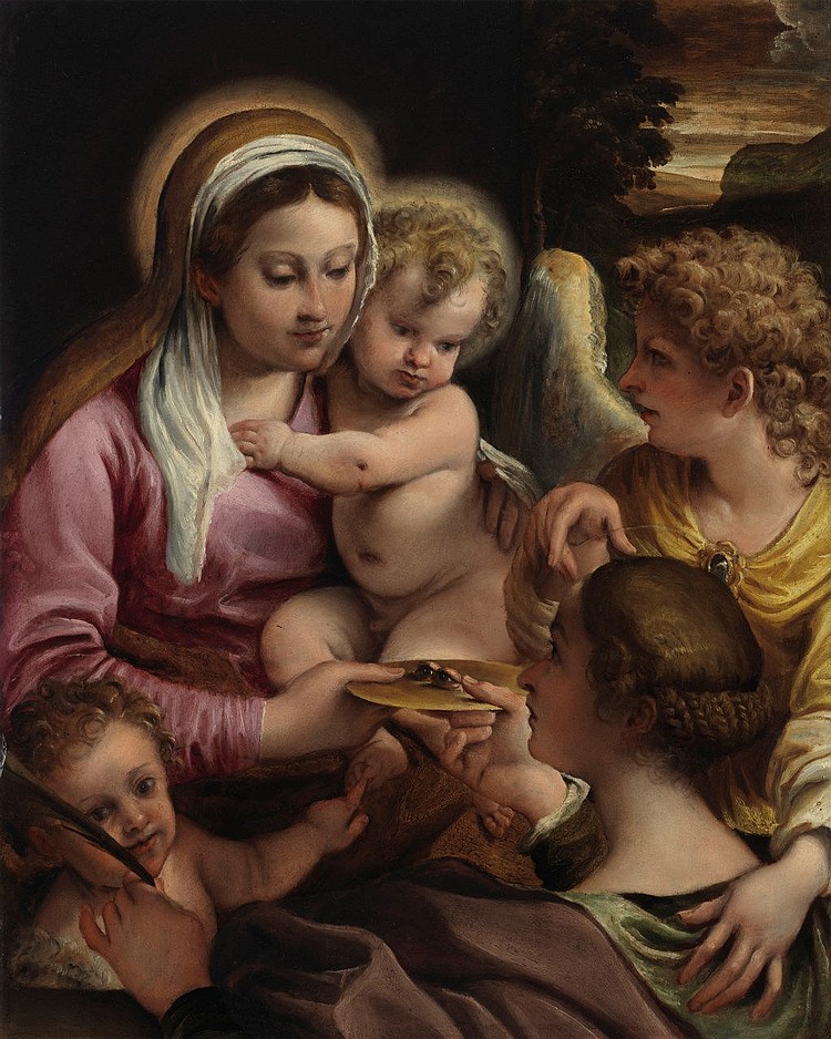 Annibale Carracci comparable auction result: annibale carracci bologna c 1560 1609 rome the madonna and child with sa