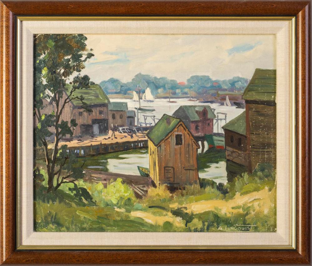 Arthur Lingquist comparable auction result: arthur lingquist american 1889 1975 on shore gloucester massachusetts