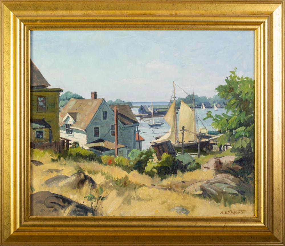 Arthur Lingquist comparable auction result: arthur lingquist american 1889 1975 gloucester harbor