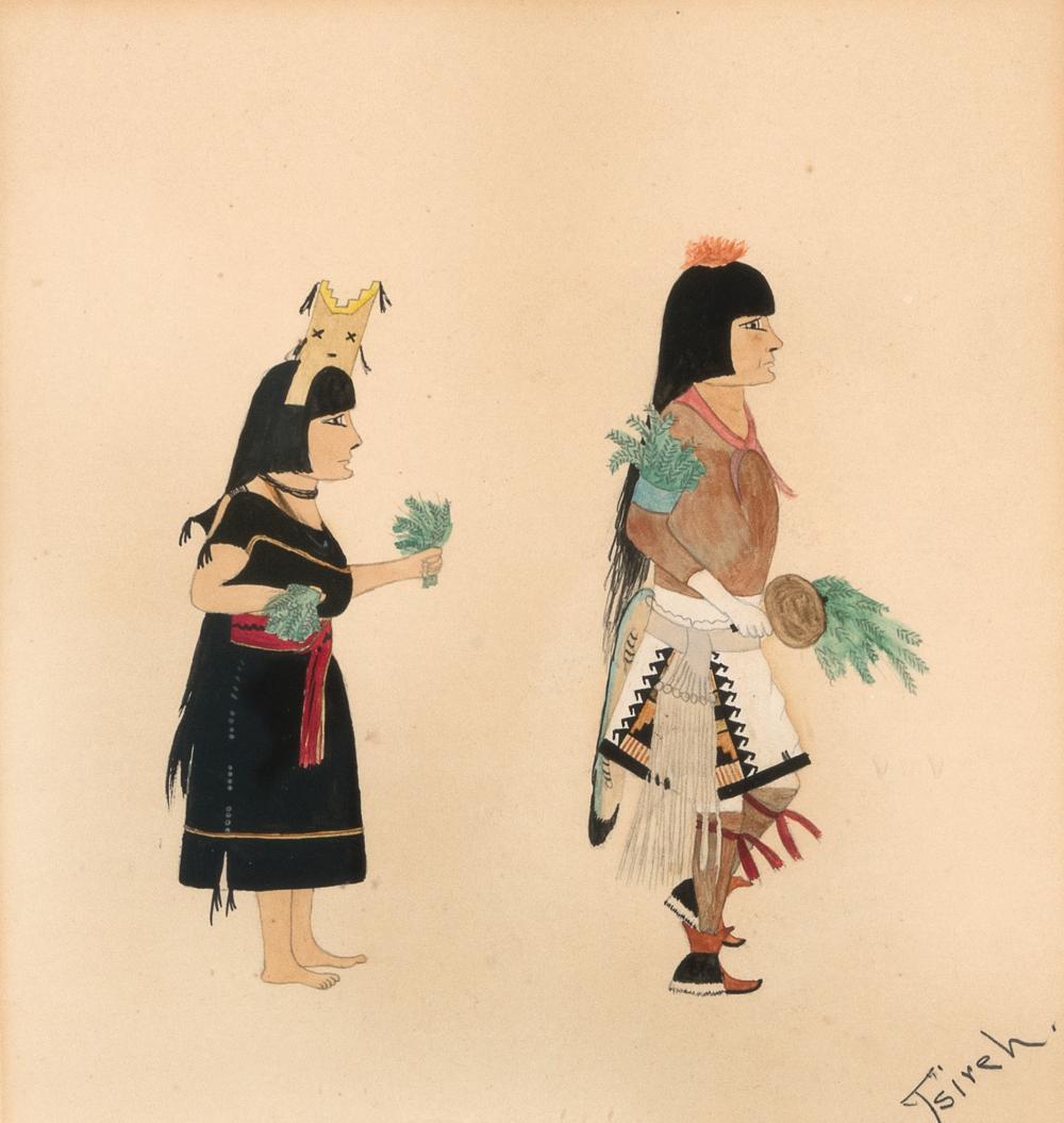alfonso roybal awa tsireh san ildefonso 20th century · Santa Fe Art Auction · 2019-04-20 Awa-Tsireh comparable auction result: alfonso roybal awa tsireh san ildefonso 20th century