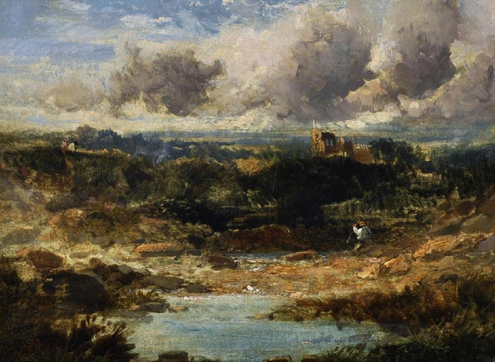 Cecil Gordon Lawson comparable auction result: cecil gordon lawson 1851 1882 british bardon towers wharfedale yorkshire oil on canvas 12 x 16 provenance the fine art society 1953 london