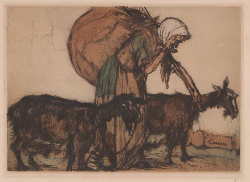 Armand Coussens comparable auction result: armand coussens 1881 1935 etching