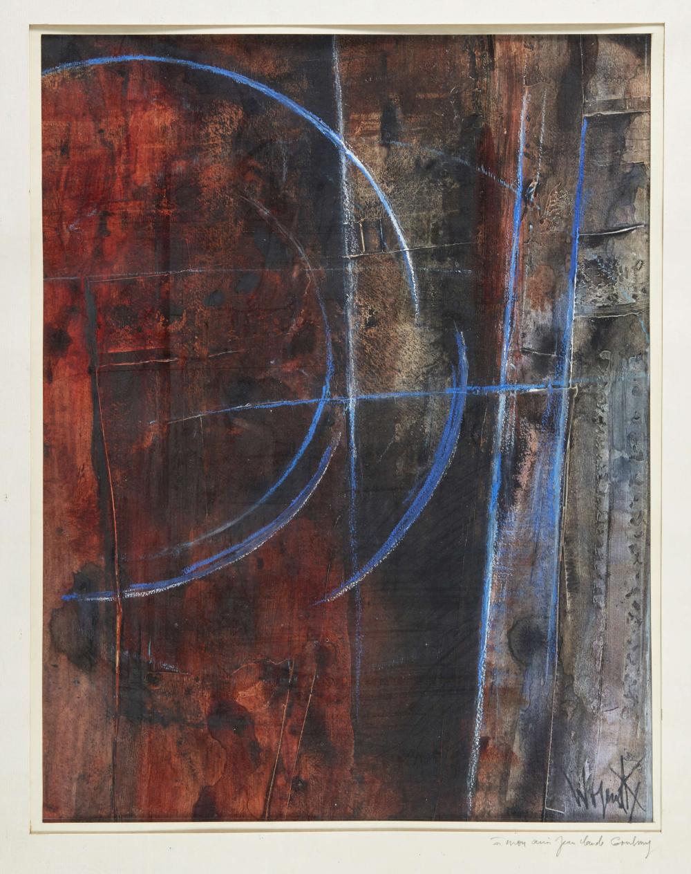 Robert Wogensky comparable auction result: robert wogensky n en 1919 sur le mur 1994 acrylique sur papier sign en bas droite et d dicac