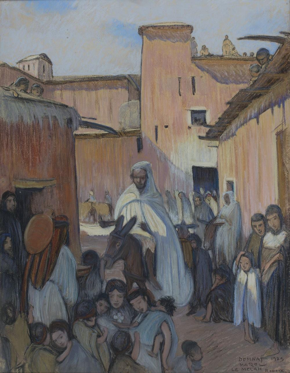 Maurice-Alfred Rodieux comparable auction result: maurice rodieux 1876 1927 demnat maroc le melah pastel sign