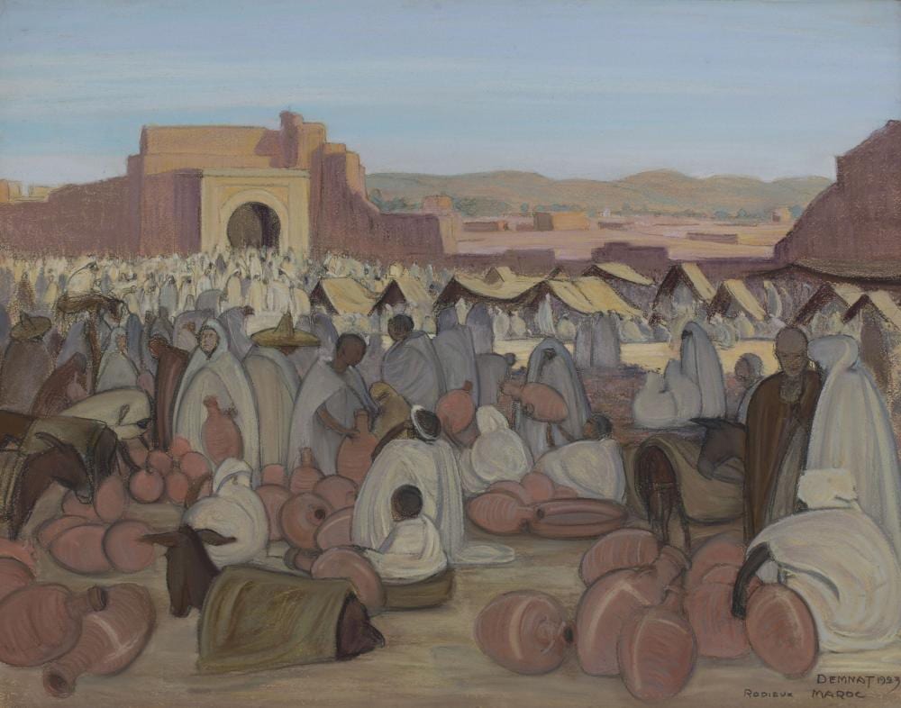 Maurice-Alfred Rodieux comparable auction result: maurice rodieux 1876 1927 demnat maroc pastel sign titr e