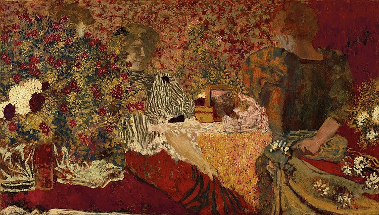 Edouard Vuillard (1868-1940) La table de toilette oil on canvas 25 7/8 x 45 ¼ in. (65.6 x 115 cm.) comparable sale