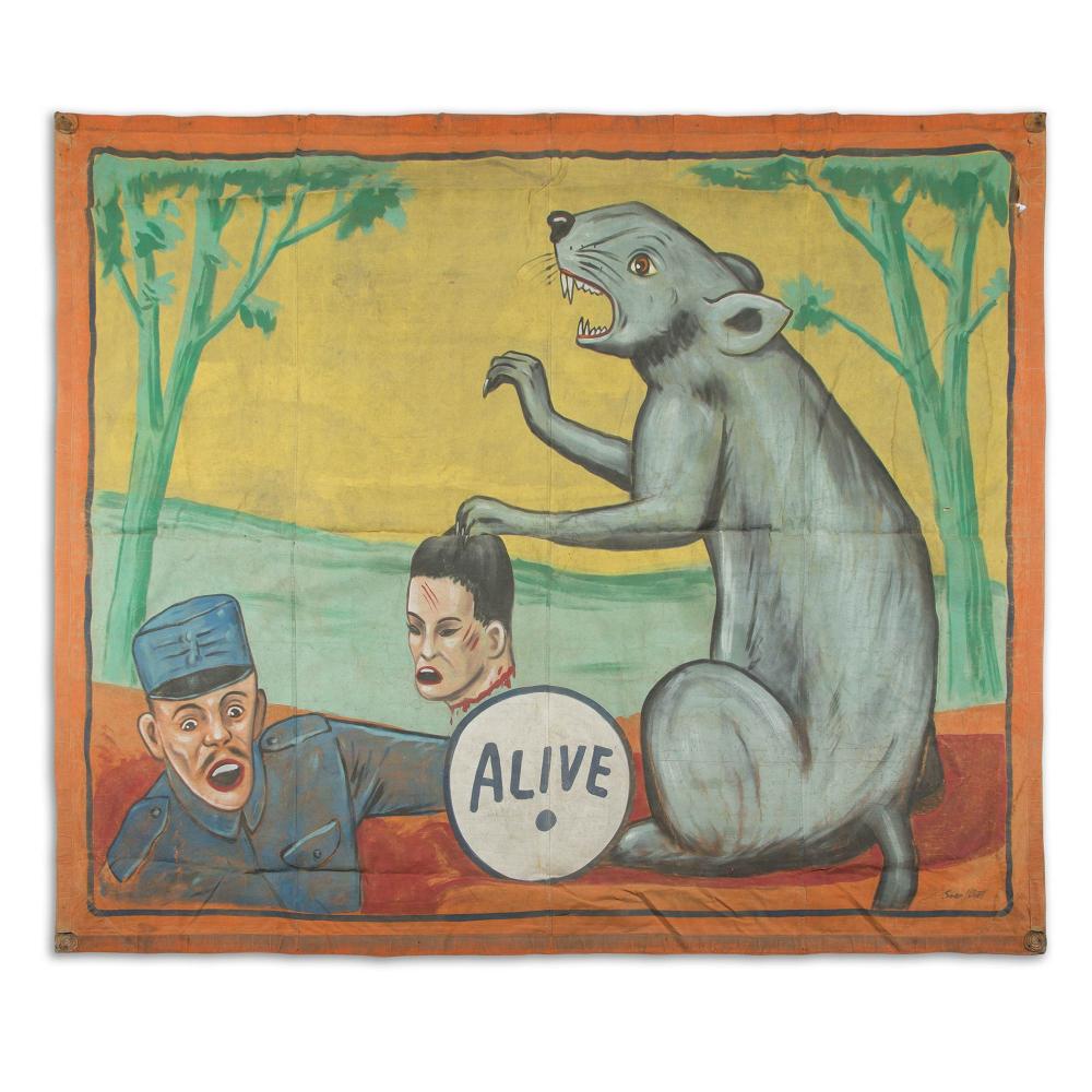 snap wyatt alive sideshow banner · DOYLE Auctioneers & Appraisers · 2019-05-07 Snap Wyatt comparable auction result: snap wyatt alive sideshow banner