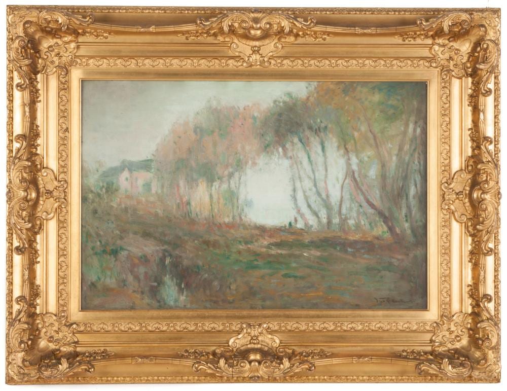 James Cantwell comparable auction result: james cantwell american 1856 1926 landscape with a house