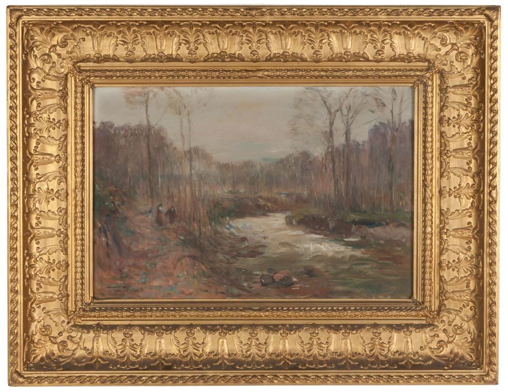 James Cantwell comparable auction result: james cantwell american 1856 1926 landscape with a stream