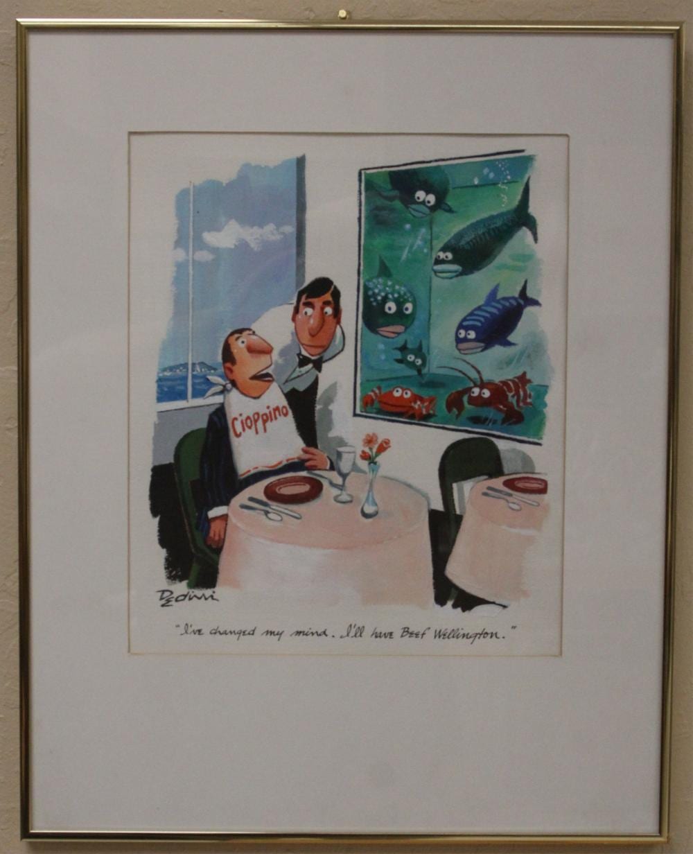 Eldon Lawrence Dedini comparable auction result: eldon dedini 1921 2006 framed watercolor 1996