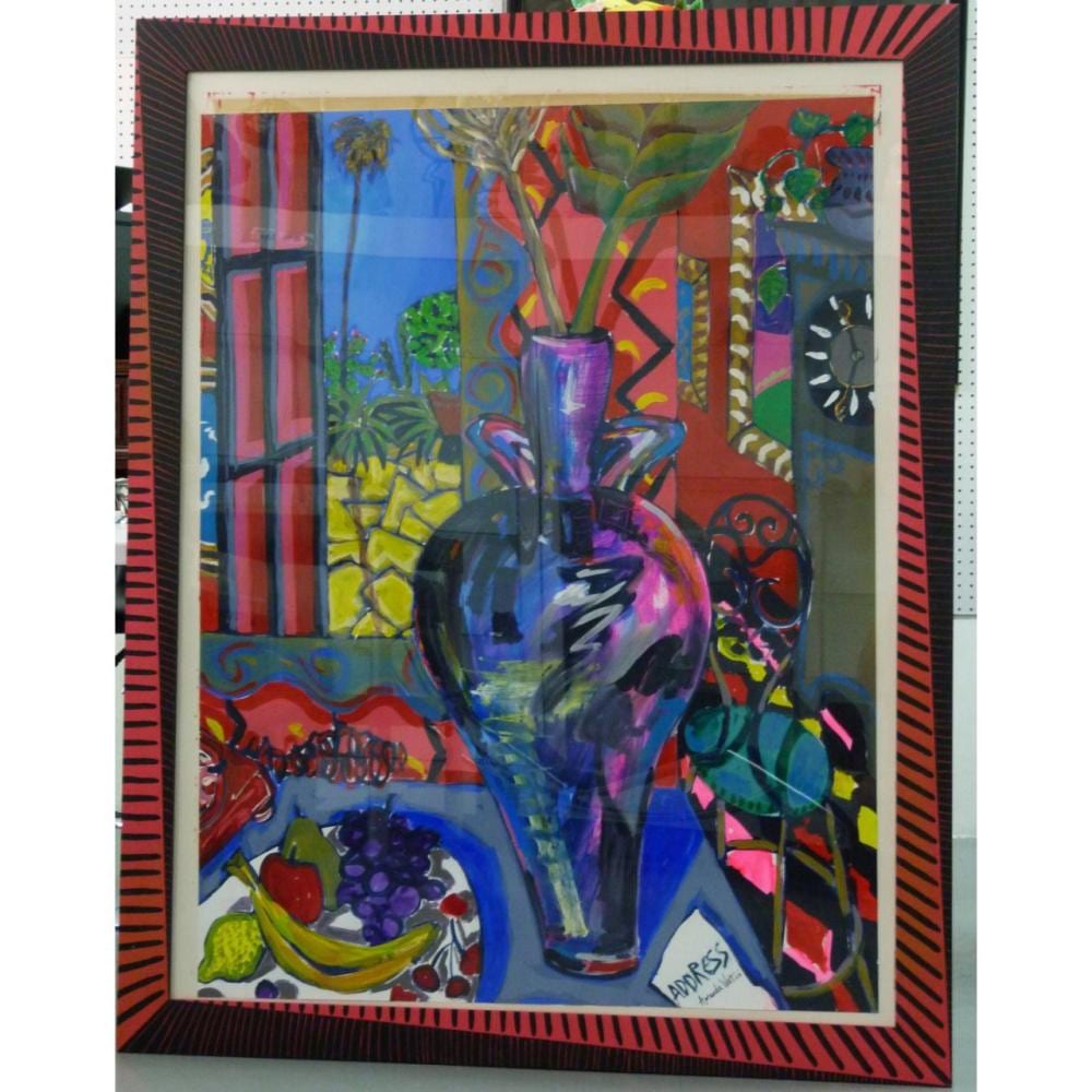 Amanda Watt comparable auction result: amanda watt vase of willendorf acrylic on paper