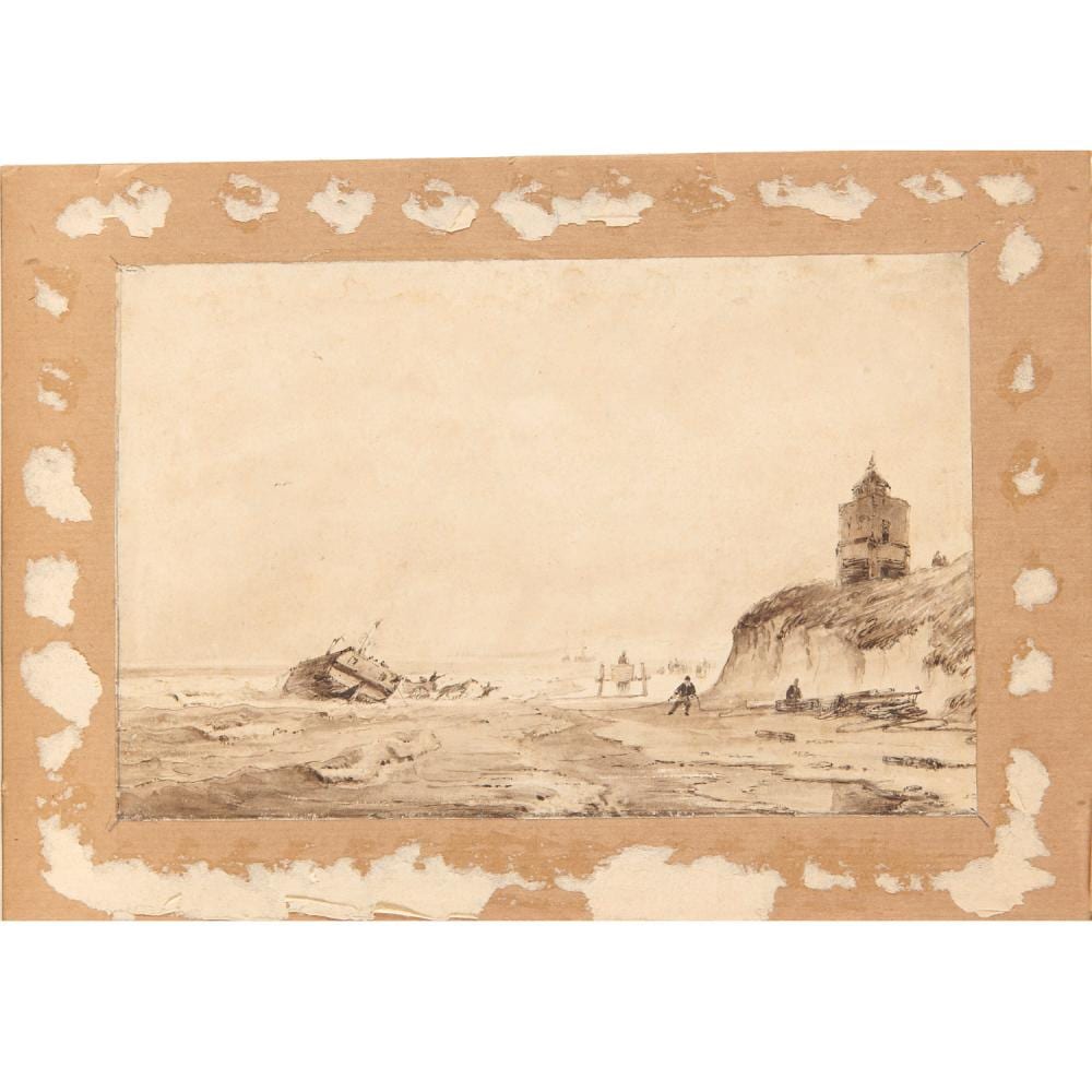 Eugene Boudin (circle of), drawing sold by Millea Bros Ltd, lot 3036 — auction record photograph