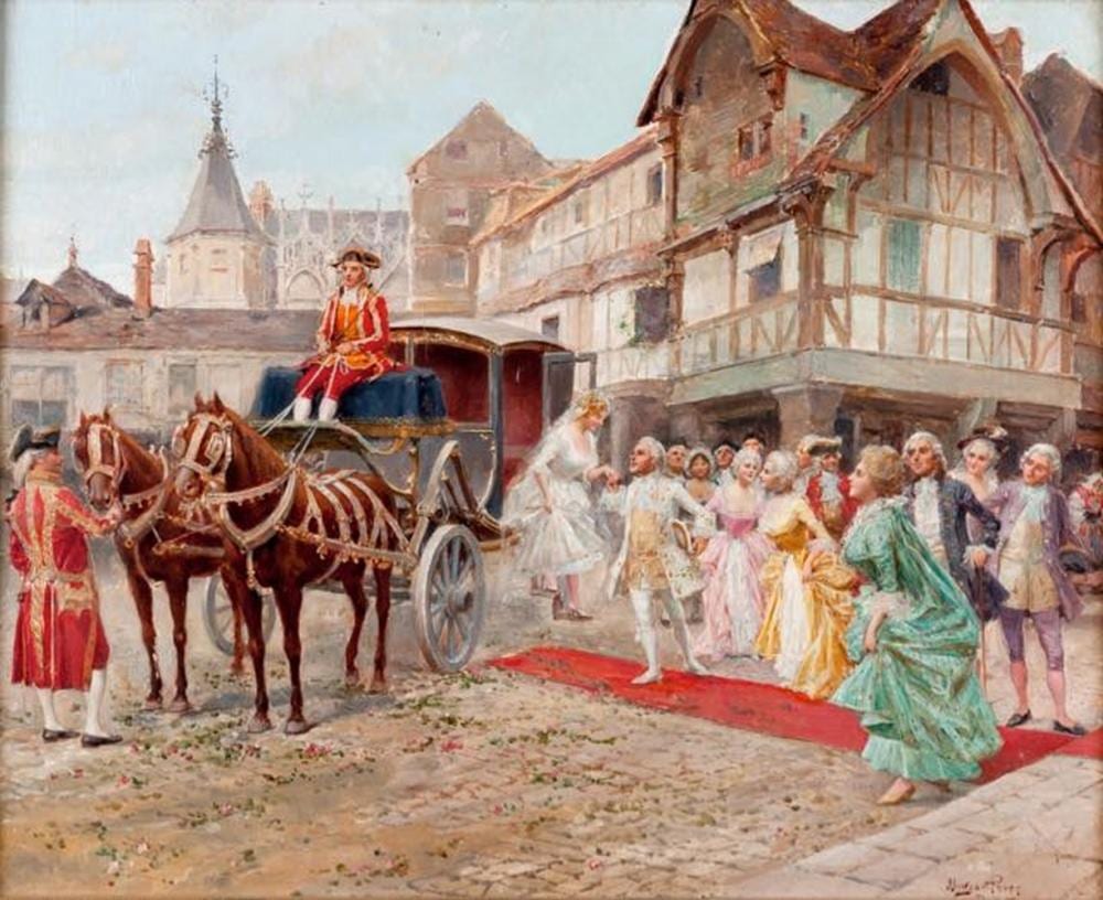 mariano alonso p rez zaragoza 1857 madrid 1930 the arrival of the bride · Goya Subastas · 2019-05-07 Mariano Alonso Pérez comparable auction result: mariano alonso p rez zaragoza 1857 madrid 1930 the arrival of the bride