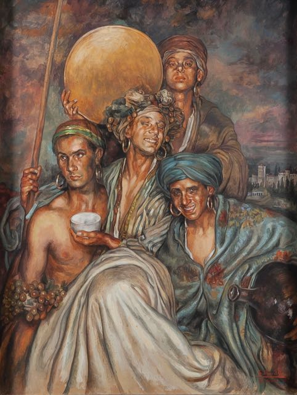 Gabriel Morcillo Raya comparable auction result: gabriel morcillo raya granada 1887 1973 orientalist young men in granada