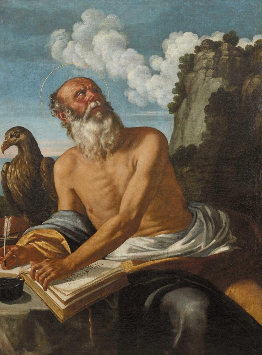 giovan francesco guerrieri fossombrone 1589 pesaro 1657 san giovanni a patmos oli · Pandolfini Casa d'Aste · 2019-05-14 Giovan Francesco Guerrieri comparable auction result: giovan francesco guerrieri fossombrone 1589 pesaro 1657 san giovanni a patmos oli