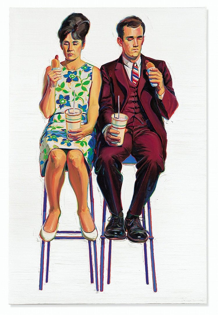 Wayne Thiebaud (b. 1920) Eating Figures (Quick Snack) oil on canvas 71 ½ x 47 ½ in. (181.6 x 120.6 cm.) comparable sale