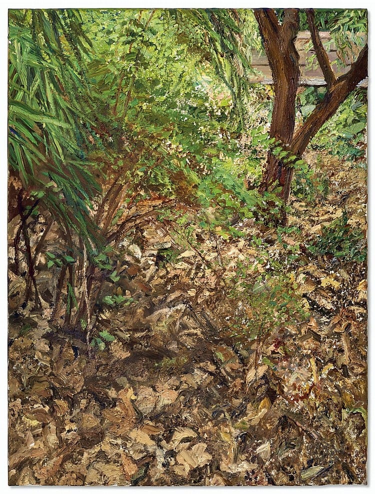 Lucian Freud (1922-2011) Painter's Garden oil on canvas 24 1/8 x 18 1/8 in. (61.3 x 46 cm.) comparable sale