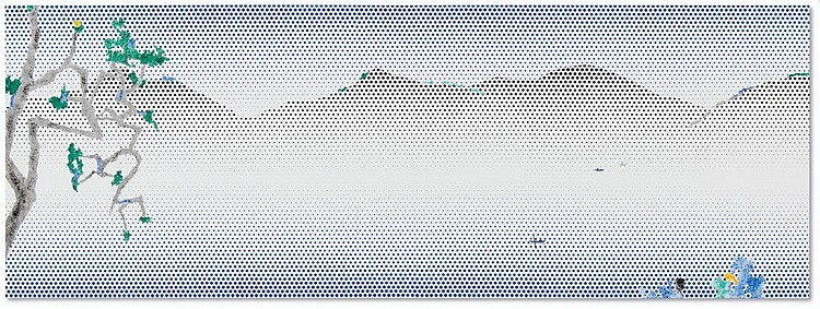 Roy Lichtenstein (1923-1997) Landscape with Boats oil and Magna on canvas 62 x 170 ¼ in. (157.5 x 432.4 cm.) comparable sale