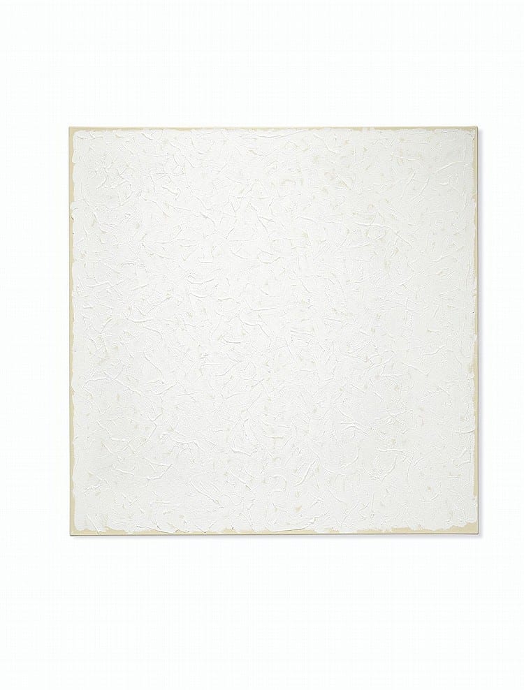 Robert Ryman (1930-2019) Large-Small Thick-Thin 1 oil on canvas 46 x 46 in. (116.8 x 116.8 cm.) comparable sale