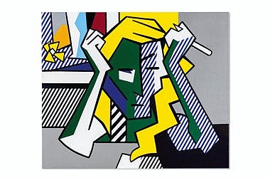 Roy Lichtenstein (1923-1997) Deep in Thought oil and Magna on canvas 50 x 60 in. (127 x 152.4 cm.) comparable sale
