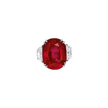 Exceptional Ruby And Diamond Ring, HARRY WINSTON comparable sale
