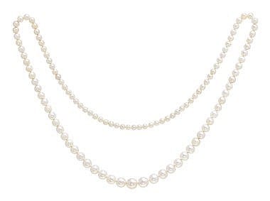 Exceptional Natural Pearl Sautoir comparable sale