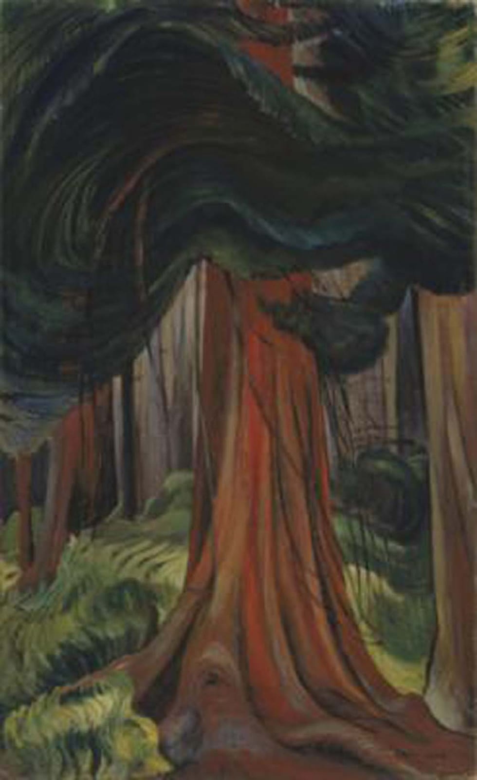 Emily Carr's "Red Cedar" Giclee Canvas sold by Oakwood Auctions, lot 192 — auction record photograph