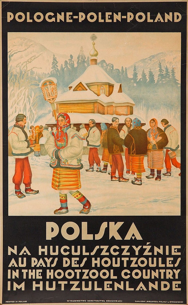 Wladyslaw Jarocki comparable auction result: wladyslaw jarocki 1879 1965 poster of the polishman on the huculszczyzna circa 1926