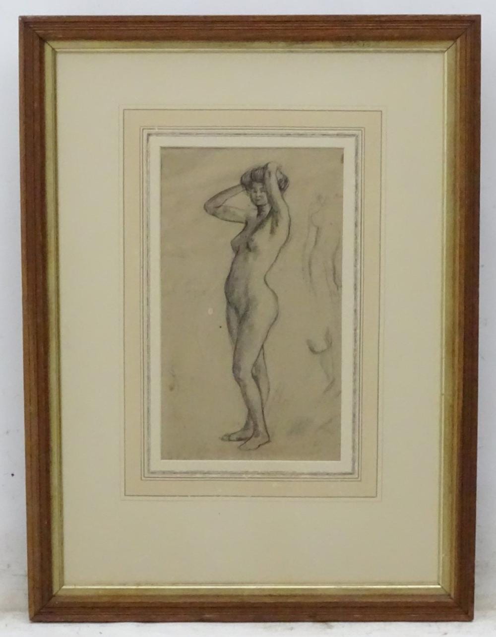 Albert Joseph Moore comparable auction result: albert joseph moore 1841 1896 charcoal sketch the bather with hair u