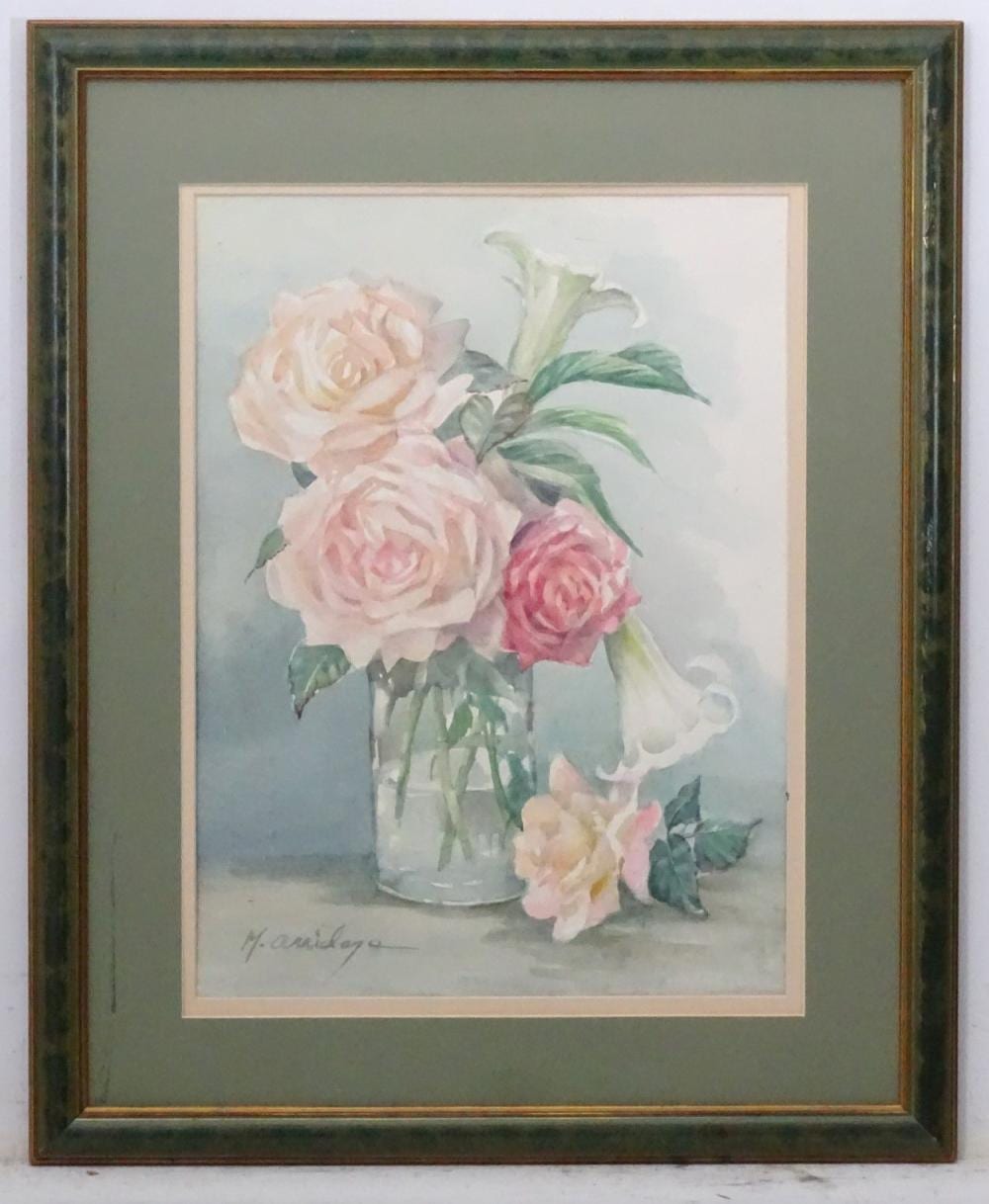 margaret irene chadwick arridge 1921 south africa watercolour roses in · Claydon Auctioneers · 2019-05-13 Margaret Irene Chadwick Arridge comparable auction result: margaret irene chadwick arridge 1921 south africa watercolour roses in