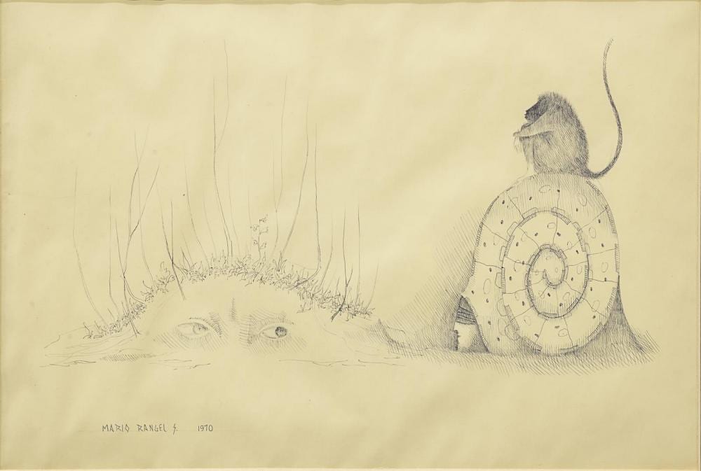 Mario Rangel comparable auction result: mario rangel mexico b 1938 surreal drawing