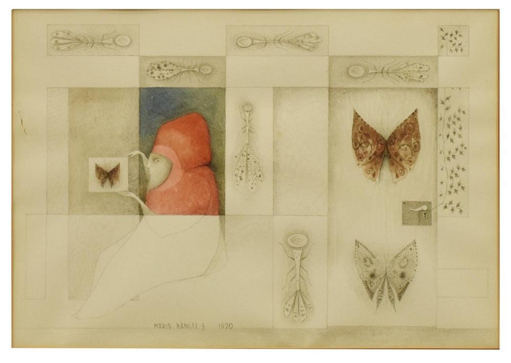 Mario Rangel comparable auction result: mario rangel mexico b 1938 surreal drawing