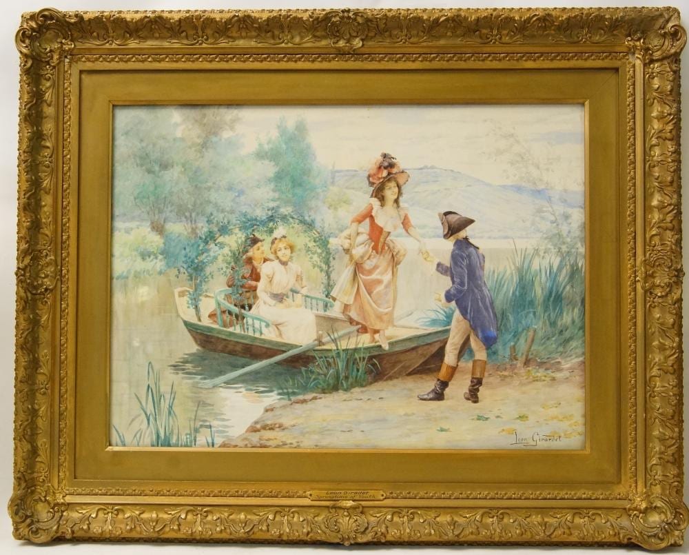 l on girardet 1857 1895 watercolor · California Auctioneers · 2019-05-19 Léon Girardet comparable auction result: l on girardet 1857 1895 watercolor