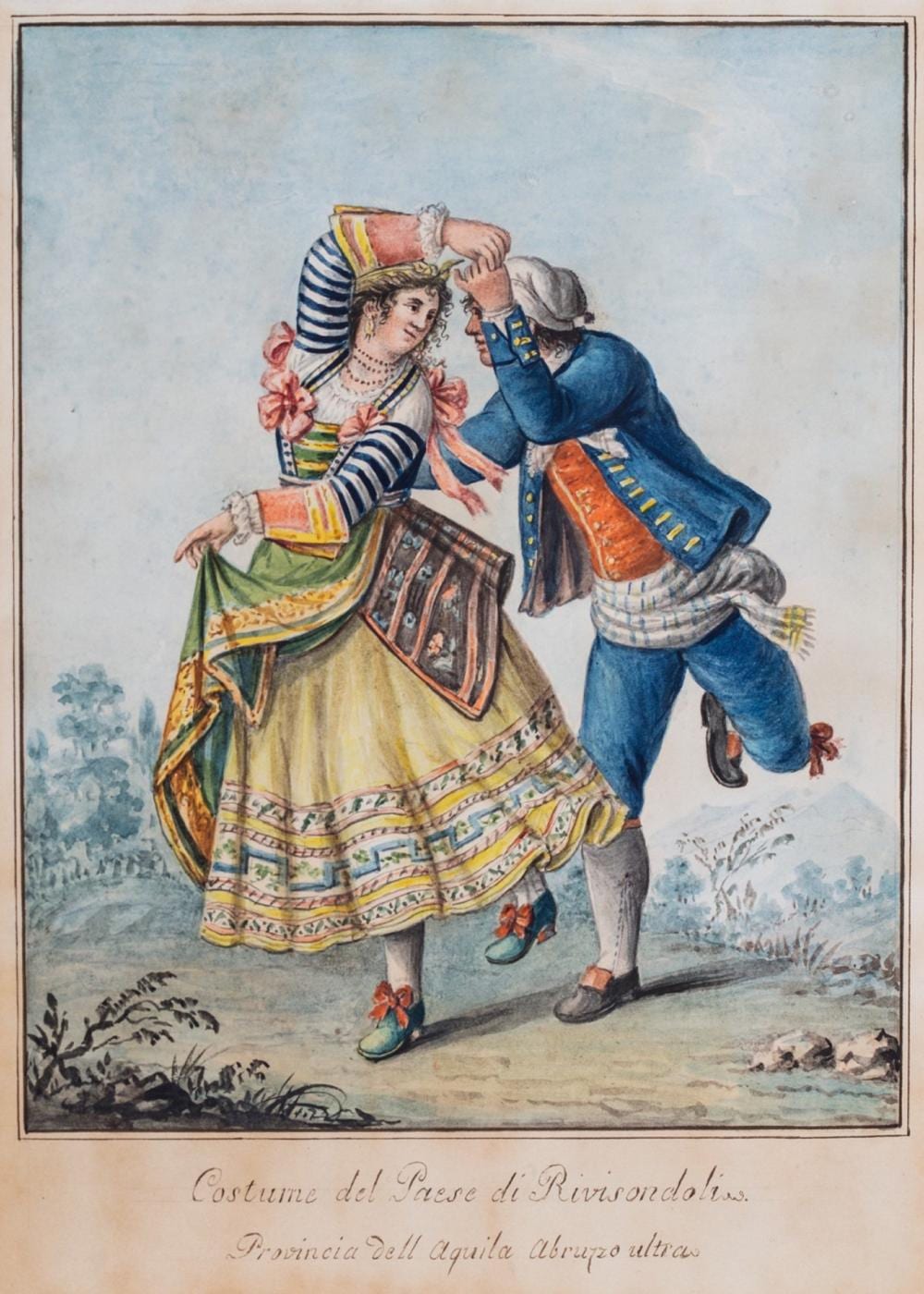 Vincenzo Aloja comparable auction result: vincenzo aloja attivo 1786 1815 four scenes with traditional costumes