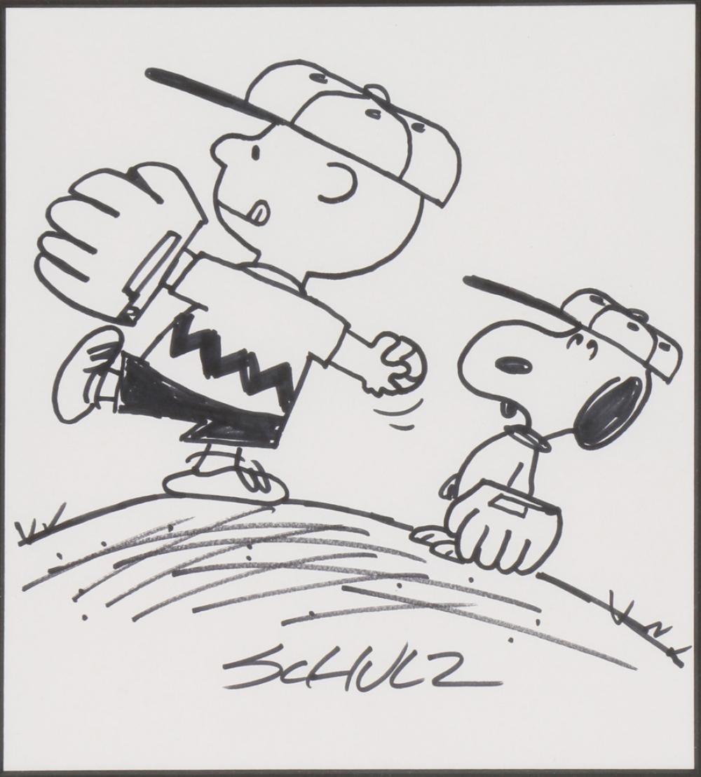 Drawing, Charles M. Schulz sold by Clars Auctions, lot 6408 — auction record photograph