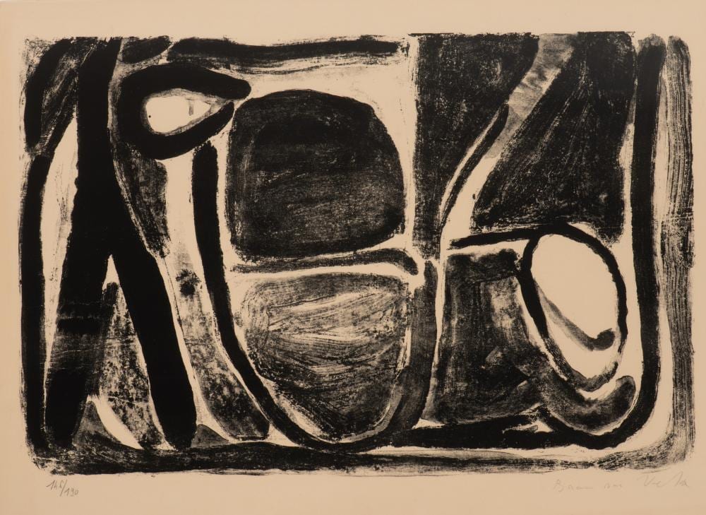 lithograph signed bram van velde · Adams Amsterdam Auctions · 2019-05-28 Abraham Gerardus van Velde comparable auction result: lithograph signed bram van velde