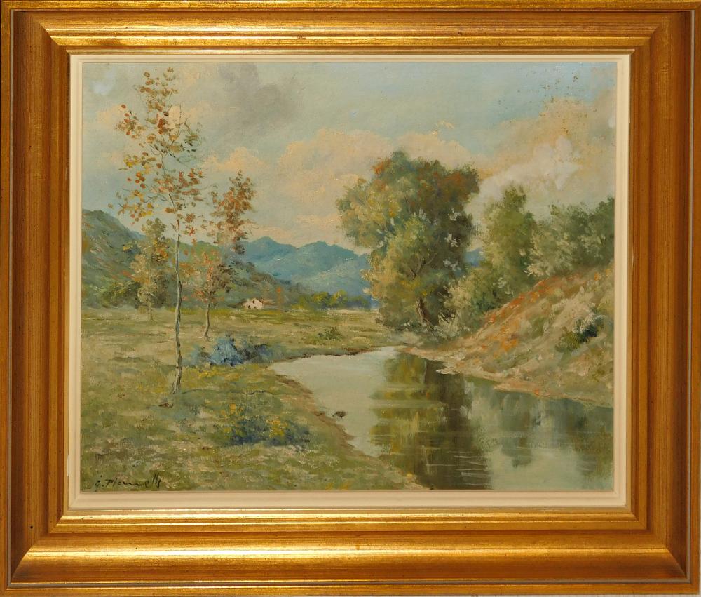 Angel Planells Cruanyes comparable auction result: angel planells cruanyes 1901 1989 olot leo sobre lienzo 33x41 cm