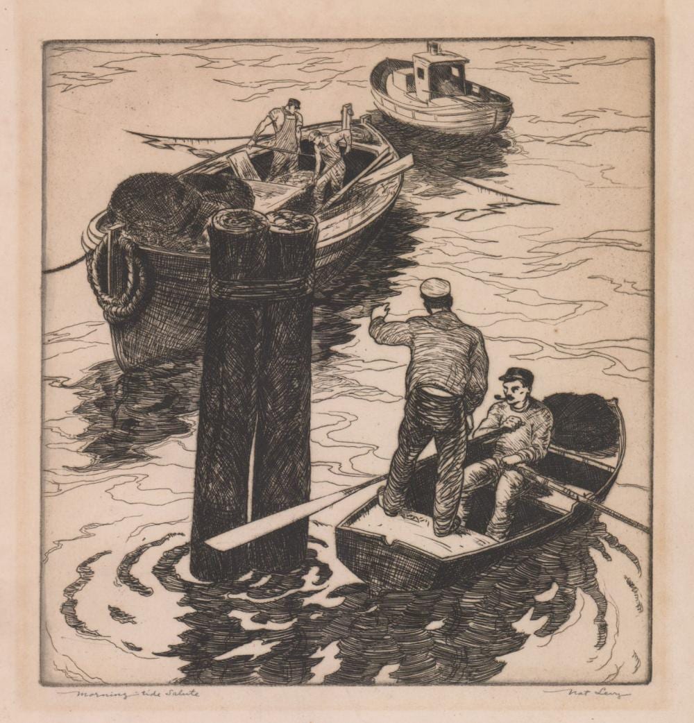 Nat Levy comparable auction result: nat levy etching
