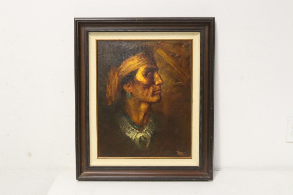 Edward Runci comparable auction result: oil on canvas by edward runci