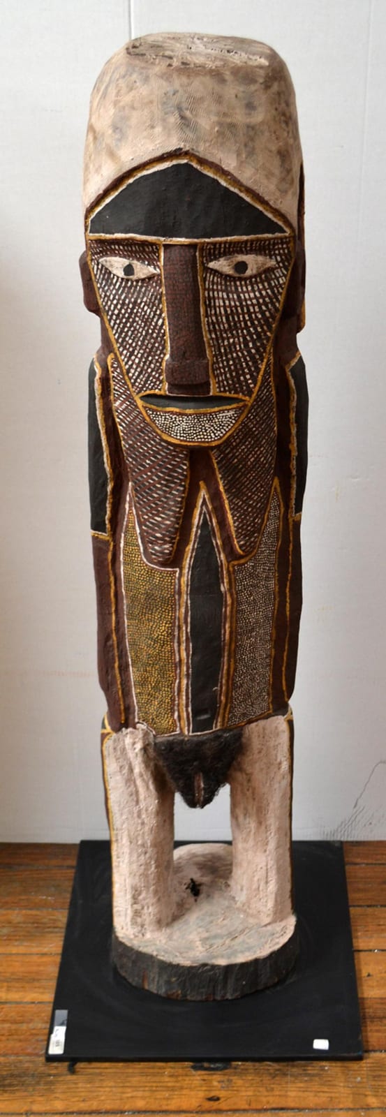 Declan Apuatimi comparable auction result: declan apuatimi bima carved hardwoo and natural earth pigments 142cm tall provenance bonhams sydney the evatt collection of a