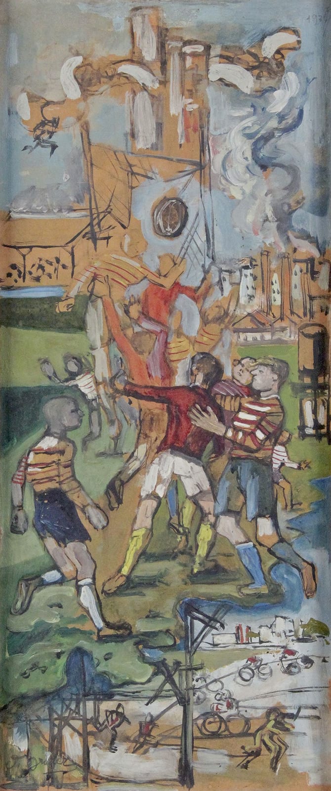 Francis Gruber comparable auction result: francis gruber 1912 1948 les joueurs de basket huile sur papier maroufl