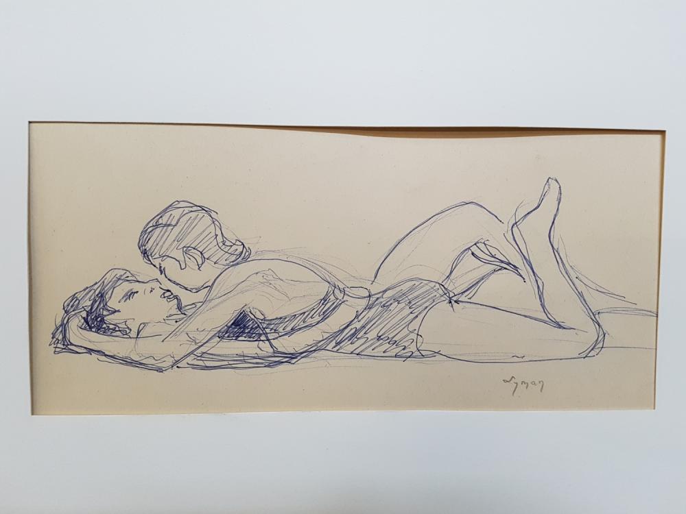 John Lyman comparable auction result: john lyman 1886 1967 secret talk pen on paper