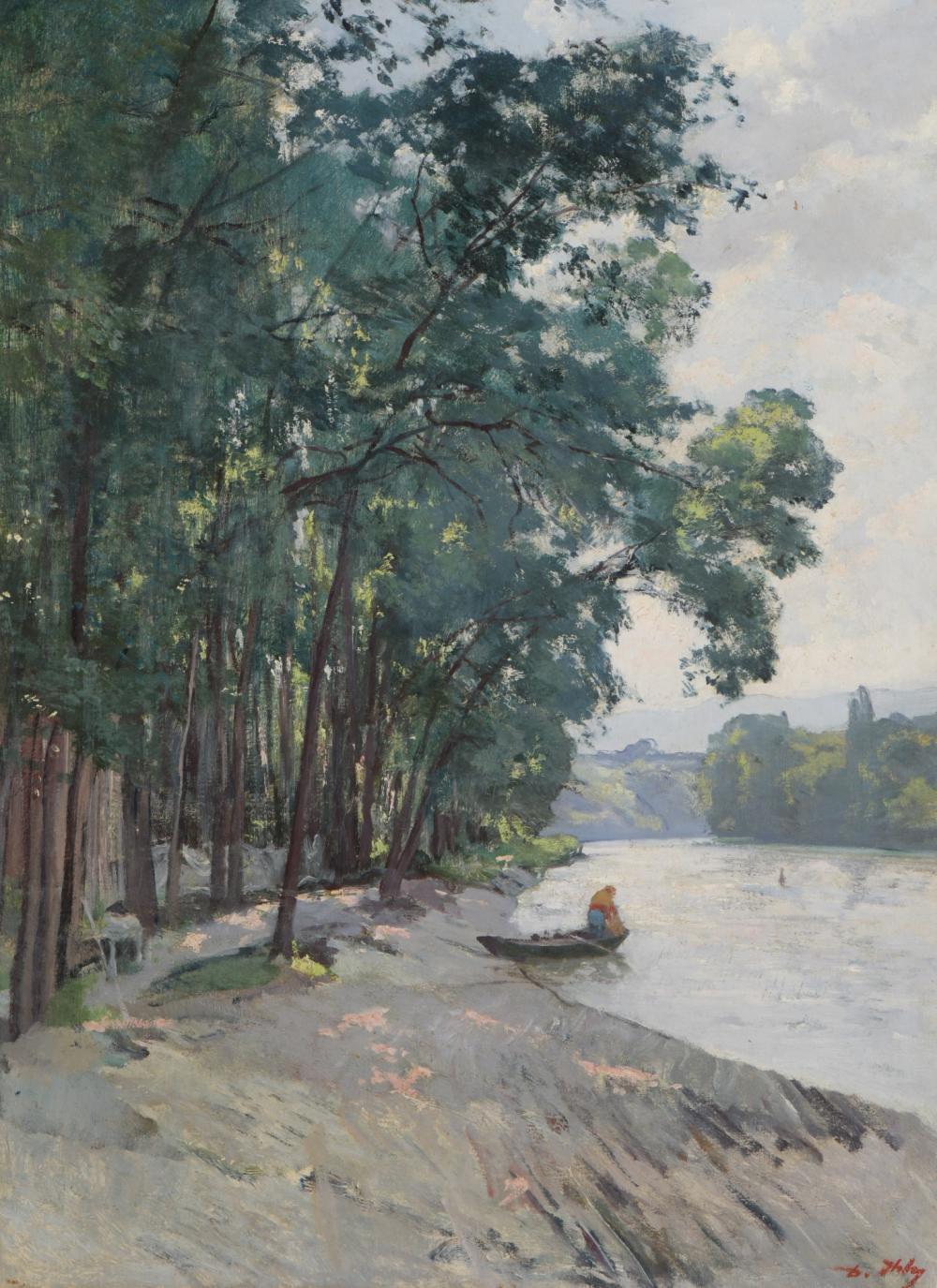 Daniel Ihly comparable auction result: jean daniel ihly 1854 1910 bord du rhone huile sur toile sign e 73x54 cm