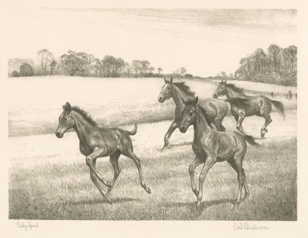 Clarence William Anderson comparable auction result: clarence william anderson signed lithograph