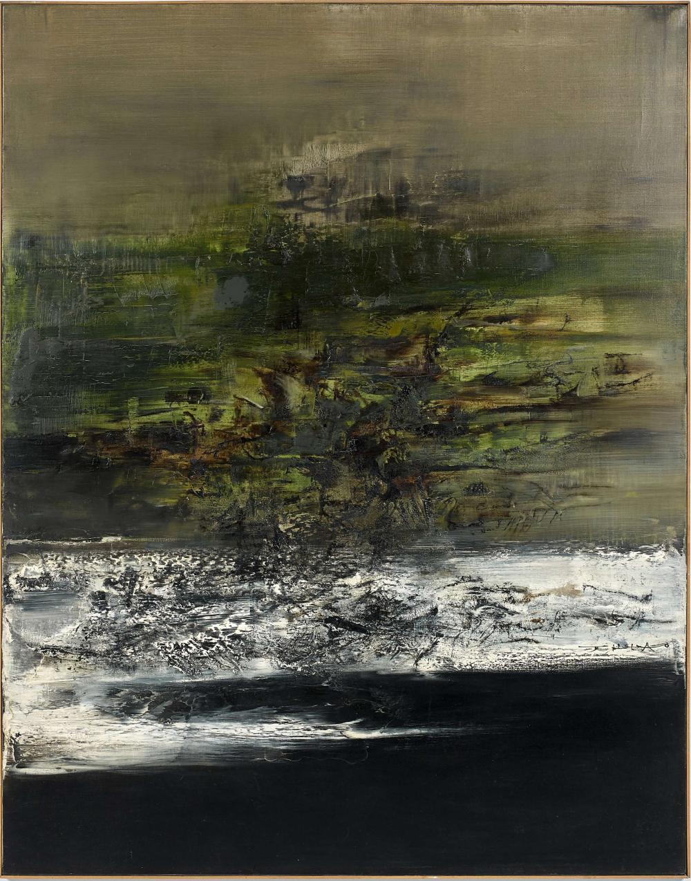 Zao Wou- Ki (1920 - 2013) 24.1.61/62 - 1961-62 Huile sur toile comparable sale