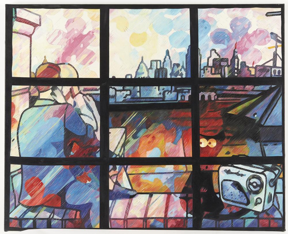 Gabriel Fernández Ledesma comparable auction result: gab gabriel zrihen 1960 composition huile sur toile 81 x 100 cm