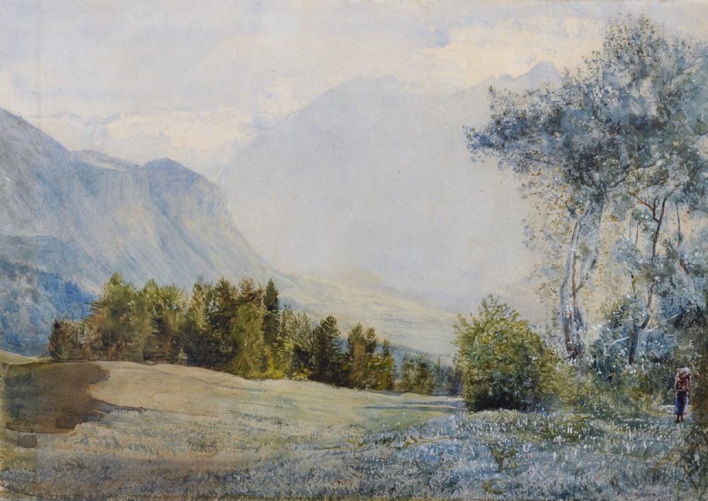 john william inchbold 1830 1888 british a swiss mountainous landscape with a figure in the foreground watercolour signed and dated 87 10 x 14 · John Nicholson's Fine Art Auctioneers & Valuers · 2019-05-29 John William Inchbold comparable auction result: john william inchbold 1830 1888 british a swiss mountainous landscape with a figure in the foreground watercolour signed and dated 87 10 x 14