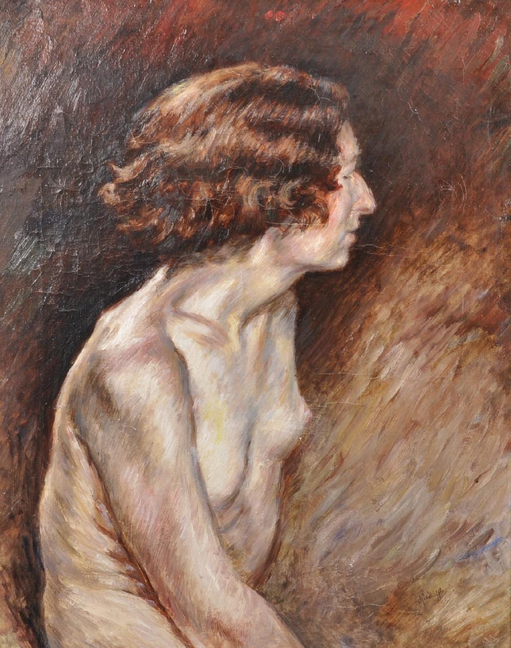 Francis Rudolph comparable auction result: francis rudolph 1921 2005 latvian a figure portrait of a naked lady oil on canvas bears a signature and inscribed on a label on the reverse 25 75 x 20